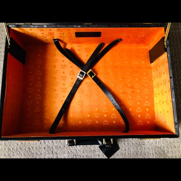 Vintage MCM Black travel trunk. - Picture 7 of 8